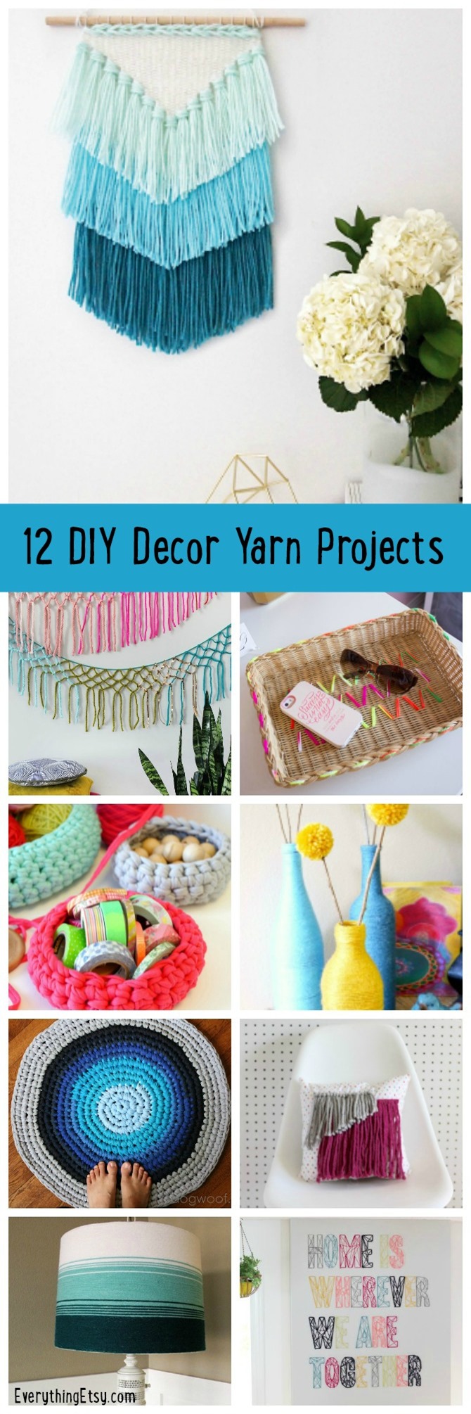 12 DIY Decor Yarn Projects - EverythingEtsy.com
