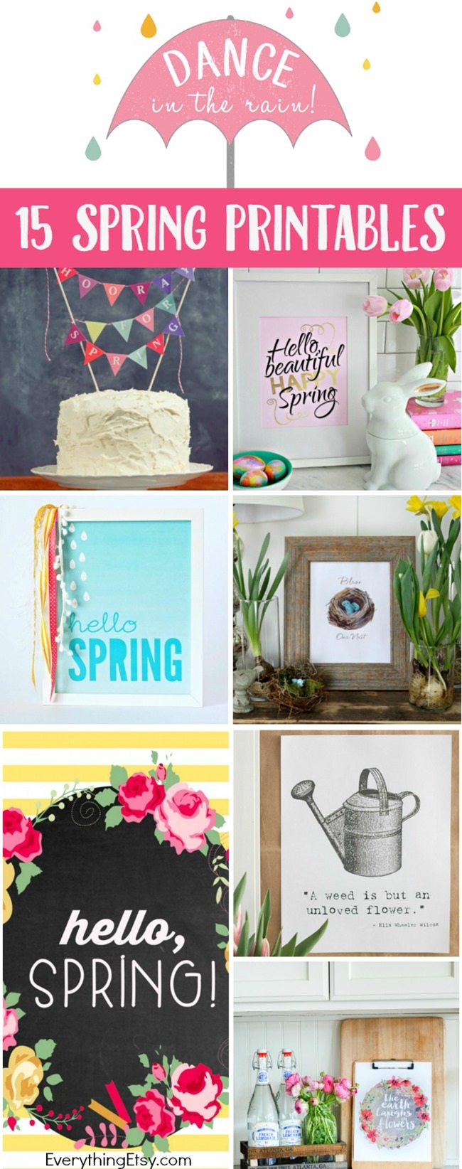 15 Free Spring Printable - DIY home awesomeness! - EverythingEtsy.com 