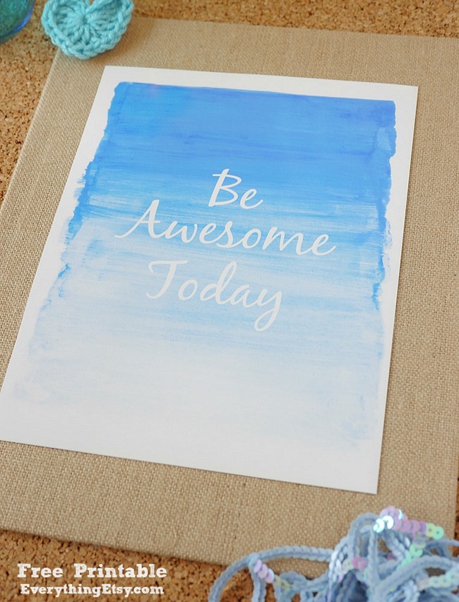 Be Awesome Today - Quote Printable on EverythingEtsy.com
