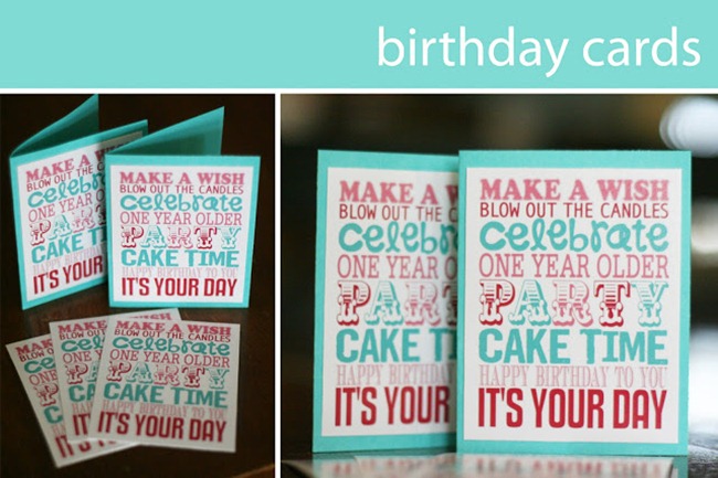 birthday card printables & print - Eighteen 25