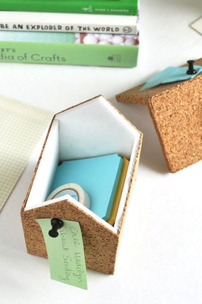 DIY Organize - Cork Boxes