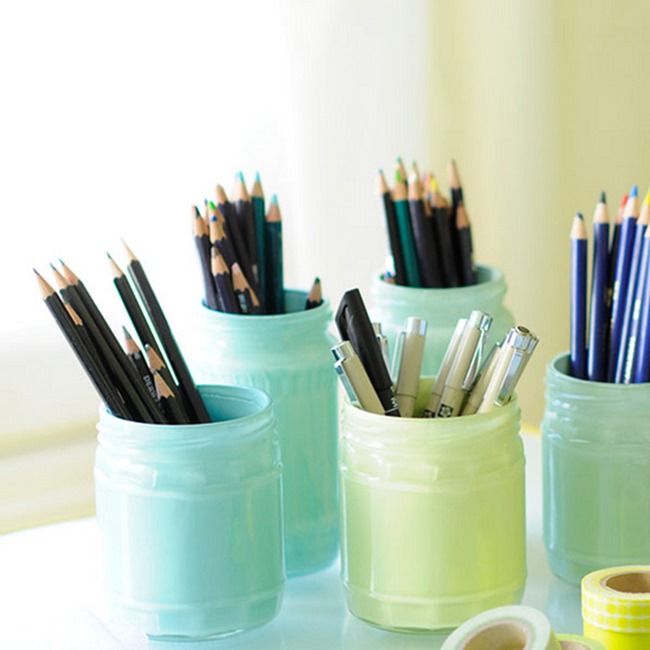 DIY Organize - Painted Jars