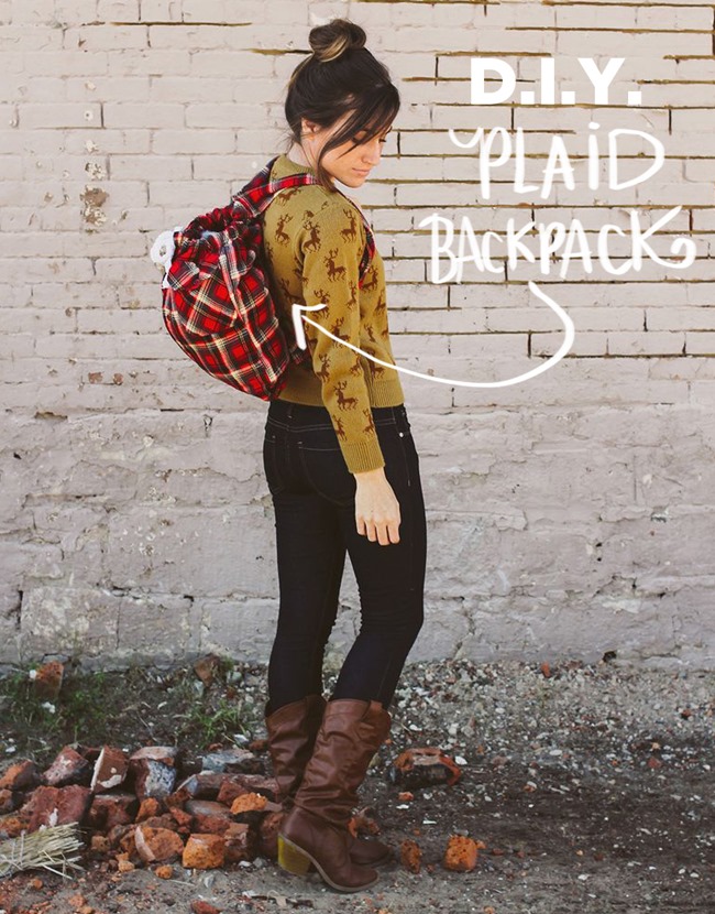 DIY Plaid Gift - Backpack Tutorial