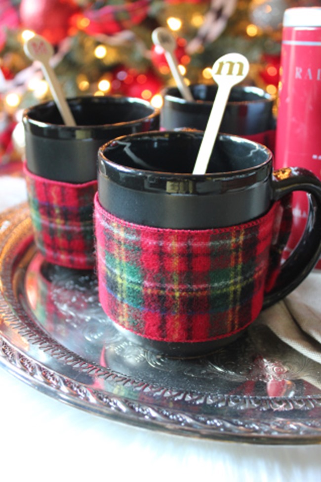 DIY Plaid Gift - Mug Wraps