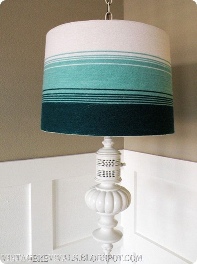 DIY Yarn Decor - Lamp