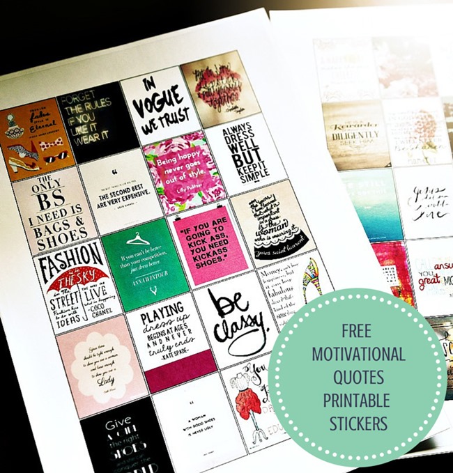 Free planner printable motivational quotes