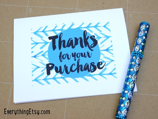 Free Printables - Thank you cards for your Etsy Business - EverythingEtsy.com