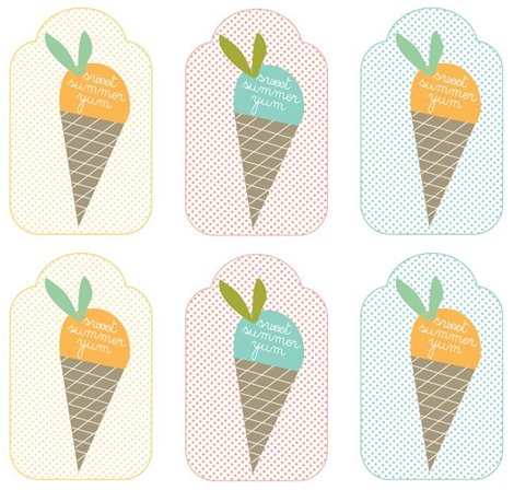 Ice Cream Tag Printables