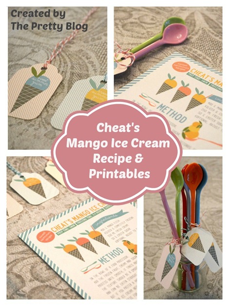 Mango Ice Cream Recipe and Tags by The Pretty Blog