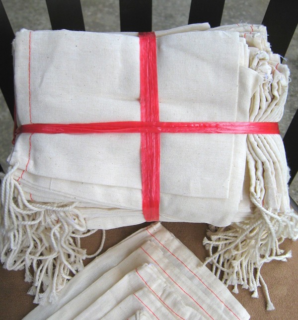 my favorite craft supplies - muslin bags