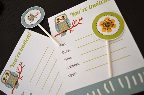 owl free printable invitation