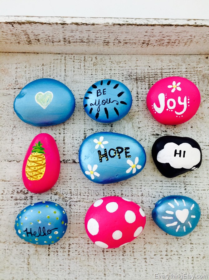 painted rocks by Kim