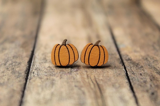Pumpkin Earrings - Etsy