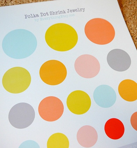 Shrinky Polka Dot Jewelry Printable @EverythingEtsy