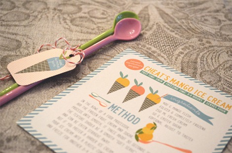 Summer Mango Ice Cream Printable from The Pretty Blog