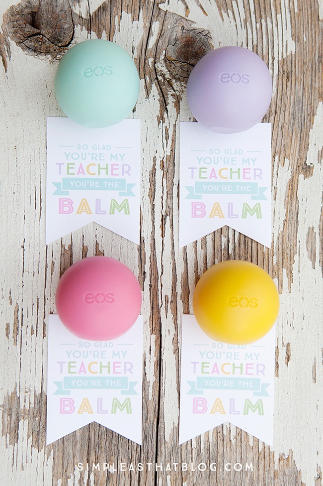 Teacher Gift Lip Balm Printables
