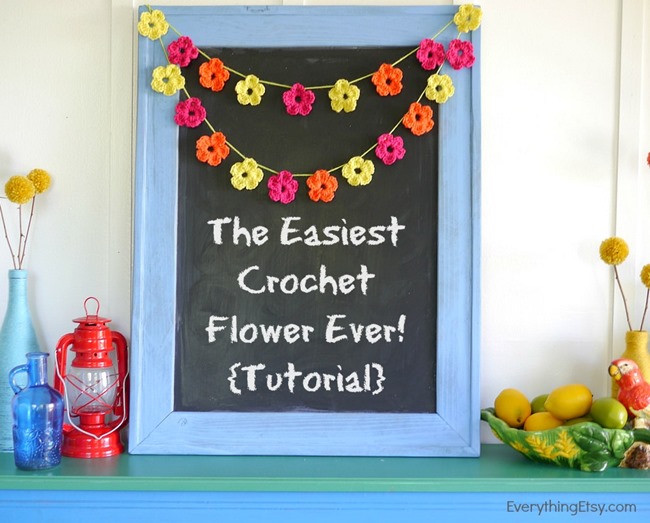 The Easiest Crochet Flower Ever! {Tutorial} - EverythingEtsy.com