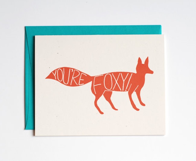 Valentine's Day Cards on Etsy - Foxy