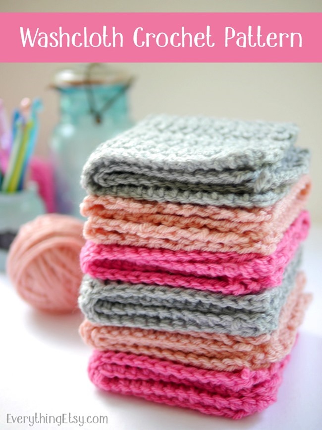 Washcloth Crochet Pattern - Free on EverythingEtsy.com - plus tons of other tutorials!