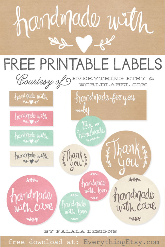 Free Printable Handmade Stickers - EverythingEtsy